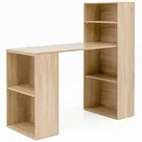 FineBuy Schreibtisch mit Regal 120x120x53 cm Holz Modern Bürotisch PC Tisch
