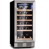 Klarstein Vinovilla 29 Built-In Weinkühlschrank 81 l / 29 Fl. Glastür, Indoor/Outdoor Beersafe, Kühlschrank Klein mit UV-Schutz, 5-18°C, 31 Flaschen