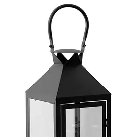Mojawo Laterne Glas, Metall 54x18x18 cm Lieferumfang: 1 Stück Schwarz