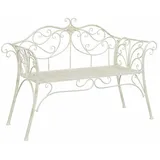 vidaXL Gartenbank 130 x 47 x 90 cm Antik Weiß