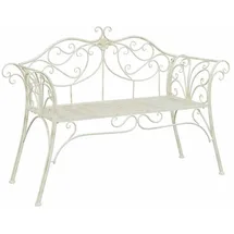 vidaXL Gartenbank 130 x 47 x 90 cm Antik Weiß