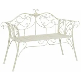 vidaXL Gartenbank 130 x 47 x 90 cm Antik Weiß