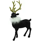 Noor LIVING Weihnachtsfigur »Weihnachtsdeko«, Rentier aus Polyresin, schwarz