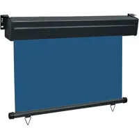 vidaXL Balkon-Seitenmarkise 125x250 cm Blau