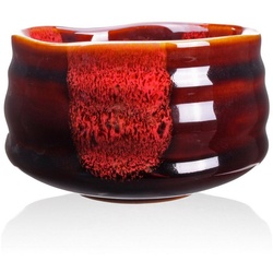 Goodwei Teeschale Matcha-Schale „Akai“ für Teezeremonie, 430 ml, Keramik schwarz