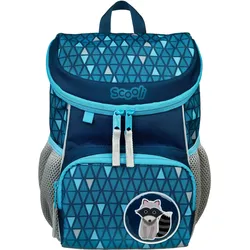 Kinderrucksack SCOOLI "Mini-Me, Rickie Racoon", Kinder, Gr. B/H/T: 20cm x 29cm x 13cm, blau (ricki racoon), Polyester, Rucksäcke