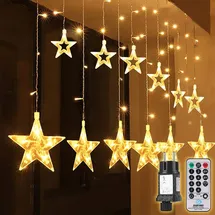 salcar Lichtervorhang LED 2 m Warmweiß