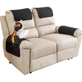 Zyronn Sesselschoner Für Relaxsessel Mit Armlehnen, Sesselbezug Mit Taschen, Wasserdicht & rutschfest Möbelschutz für Sofa, Stuhl schwarz