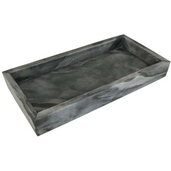 adorist. Marmortablett, rechteckig dunkelgrau 30x15x4cm Dekoration   