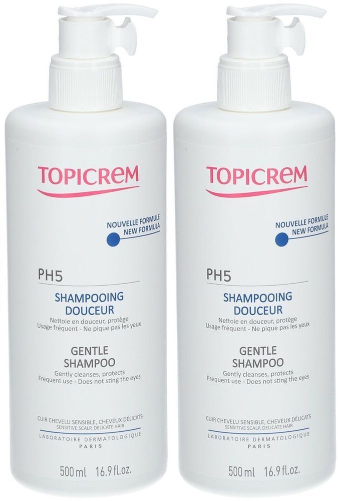 TOPICREM PH5 Shampooing Lait Douceur 2x500 ml shampooing