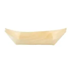 Greenbox Snackschalen Holzschiffchen, Holz DCA017791 , 1 Packung = 100 Stück, Länge: 24,5 cm