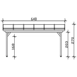 SKANHOLZ Ancona 648 x 250 cm eiche hell