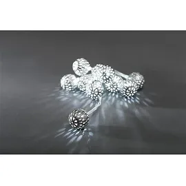 Konstsmide LED Lichterkette Metallbälle 1 m Kaltweiß