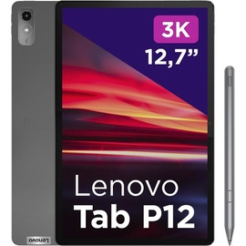 Lenovo Tab P12 128 GB 32,3 cm (12.7") Mediatek 8 GB Wi-Fi 6 (802.11ax) Android 13 Grau