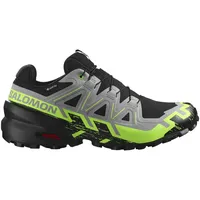 Salomon Speedcross 6 Gore-Tex Herren Black / Alloy / Green Gecko 44