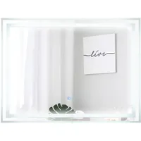 Costway Badezimmerspiegel, Silber, Glas, 60x3.5x80 cm, Badezimmer, Badezimmerspiegel, Badspiegel