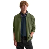 Marc O'Polo DENIM Cardigan mit Reißverschluss und Polokragen grün M (48)
