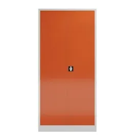 Classix Stahlschrank X-530344 feuerrot, lichtgrau 92,0 x 42,0 x 194,5 cm, aufgebaut