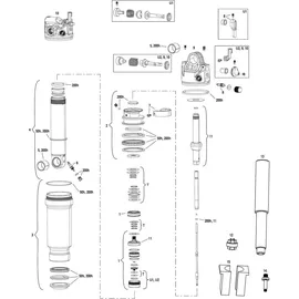 RockShox sidluxe Ultimate 2 Positions Remote A2 Stoßdämpfer - Silber