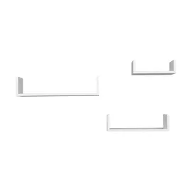 Möbel Kraft Wandregal 3er Set 42,5 x 10 x 9,8 cm Weiß