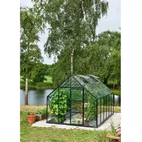 Juliana Halls Gewächshaus Universal 128 Blankglas 3mm Schwarz 9,9m2 inkl.Fundamentrahmen