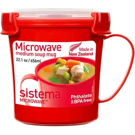 Sistema Mikrowellen-Suppentasse rund rot 11,9 cm 0,656 l
