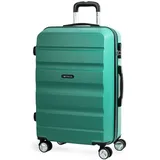 ITACA - Koffer Groß, Koffer Mittelgroß, Hartschalenkoffer M - Robuster Hartschalenkoffer & Koffer & Trolleys mit 4 Rollen, ideal als Reisekoffer für Jede Reise, Aquamarine