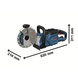 Bosch Professional 18V System Akku-Trennsäge GCS 18V-230 (inkl. 1x Schlauchanschluss)