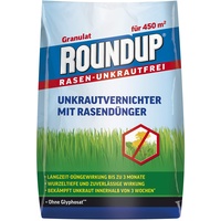 Roundup Rasen-Unkrautfrei Rasendünger, 2in1, Unkrautvernichter plus Dünger mit 100 Tage Langzeitwirkung, 9 kg für 450 m2