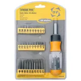 PROREGAL® Bit-Schraubendreher Schraubendreher bit- und Steckschlüsselsatz Set 44Stück, Bit, CR-V