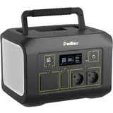 Purmars Tragbare Powerstation 600W,538 Wh solarbetriebener Generator mit LiFePO4-Batterie, Spitzenleistung 1200 W, USB-PD-100-W-Stromeingang/-ausgang, Solar-Powerbank mit 2 Wechselstromausgängen