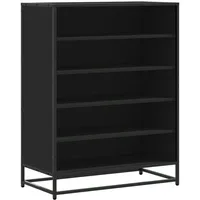 VidaXL Schuhschrank Schwarz 75x38x97,5 cm Holzwerkstoff Metall