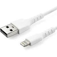 Startech StarTech.com 1m USB-A auf Lightning-Kabel - Hochbelastbare, robuste Aramidfaser - USB Typ-A auf Lightningkabel - Lade-/Synchronisationskabel - Apple MFi-zertifiziert iPad/iPhone 12 - Weiß (RUSBLTMM1M)