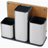 Joseph Joseph Utensilienhalter, Schneiderbrett, Set, Holz, Edelstahl 34