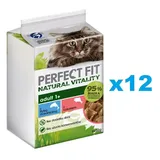 PERFECT FIT Natural Vitality Betel 72x50 g: Nassfutter für Katzen auch nach der Kastration in Sauce mit Meeresfisch und Lachs