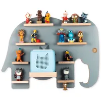 BOARTI Kinderregal Elefant grau 38 Tonies Holz