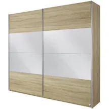 Rauch Quadra braun (struktureichefarben hell, spiegel), B:271cm H:230cm T:62cm, Holzwerkstoff, Schränke, Schwebetürenschrank, mit Spiegelelementen