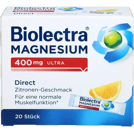 Hermes Arzneimittel Biolectra Magnesium 400 mg ultra Direct Zitrone Pellets 20 St.