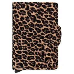 Secrid Twinwallet Leo Kreditkartenetui RFID Schutz Leder 7 cm beige