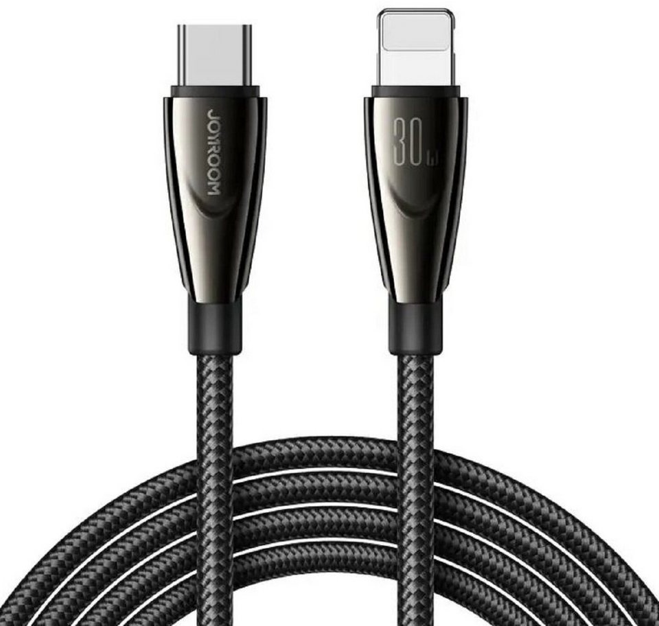 JOYROOM Pioneer Series 3 USB-C / iPhone-Anschluss 30W 1,2m Kabel - Schwarz Smartphone-Kabel