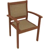 DEGAMO Stapelsessel VARADERO, Eukalyptus geölt + Polyrattan natur, FSC®-zertifiziert