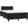 vidaXL Boxspringbett mit Matratze & LED Schwarz 120x200 cm Samt