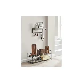 Möbel Kraft Schuhregal 92 x 34 x 30 cm schwarz