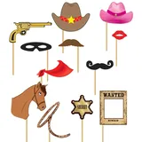 Fiestas Guirca Guirca Fiestas GUI7206 - Set Photocall Cowboy 12 Stück