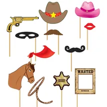 Fiestas Guirca Guirca Fiestas GUI7206 - Set Photocall Cowboy 12 Stück