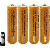 NI-MH Akku für Telefon Gigaset Mobilteil 1.2V 550mAh Akku AAA für Telefon, 4 Stück Wiederaufladbare Batterien AAA für Panosonic Schnurlos Telefone