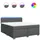 vidaXL Boxspringbett 180 x 200 cm Dunkelgrau