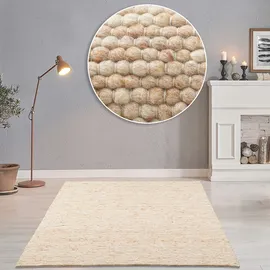 THEKO Handwebteppich Alpen beige ¦ Wolle ¦ Maße (cm): B: 170 H: 1,2