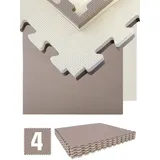 Eyepower 2,5cm Fitnessmatte 4er Set 90x90cm Bodenschutzmatte Gym Matte Puzzlematte