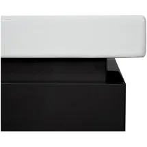 MCW Premium Waschbecken + Unterschrank MCW-D16, Waschbecken Waschtisch, hochglanz 90cm schwarz